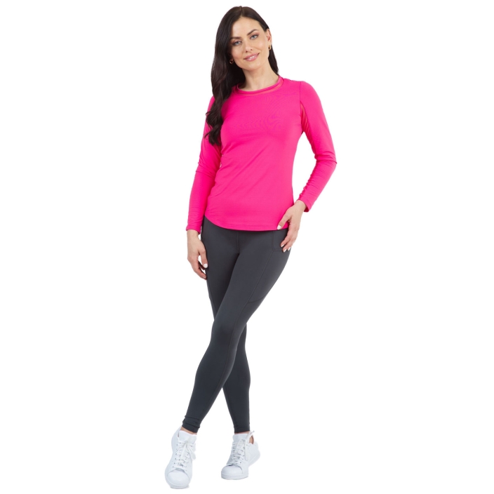 Women's IBKUL Performance Leggings - Charcoal, XS