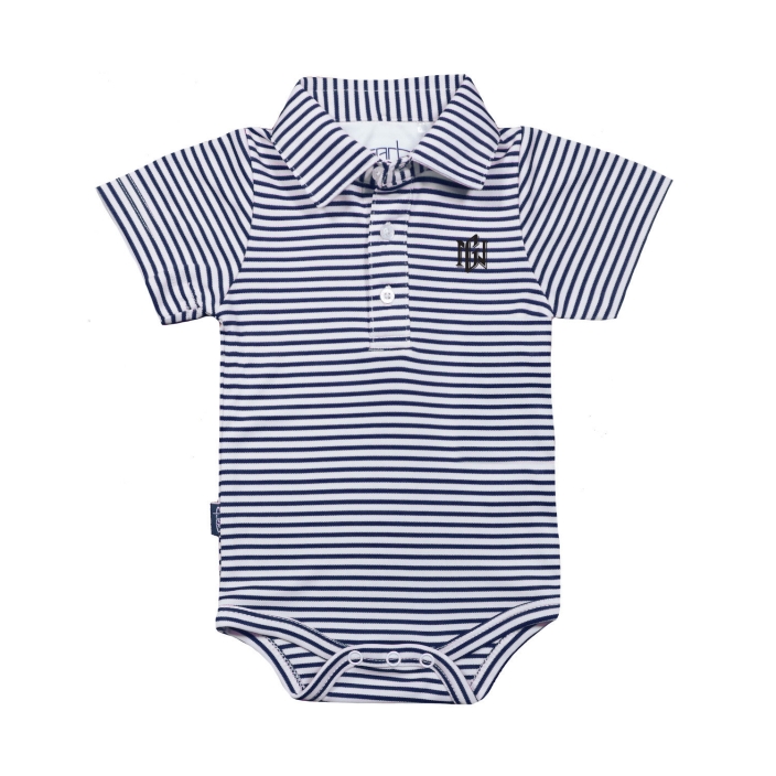 Garb Infant Carson Onesie Polo - Navy, 3M