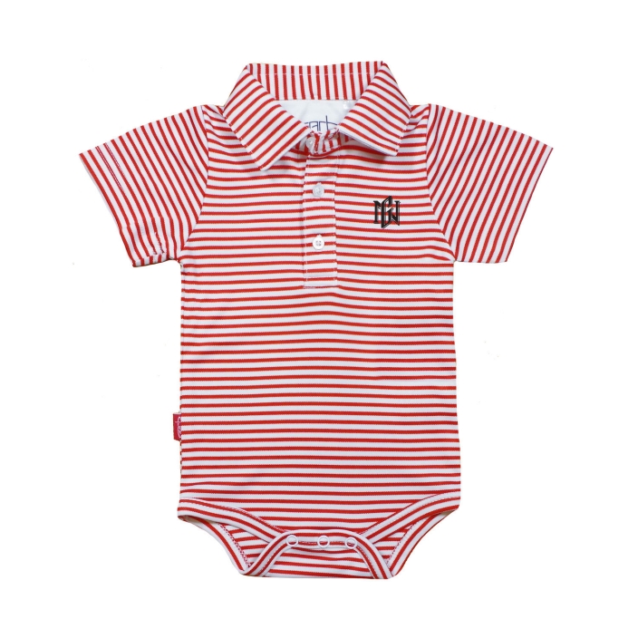Garb Infant Carson Onesie Polo - Red, 12M