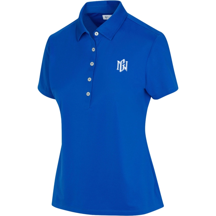 Women's Greg Norman Freedom Micro Solid Stretch Polo - Maritime, L